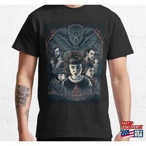 Join The Adventure Embrace Nostalgia With Hawkins Crew Classic Tshirt